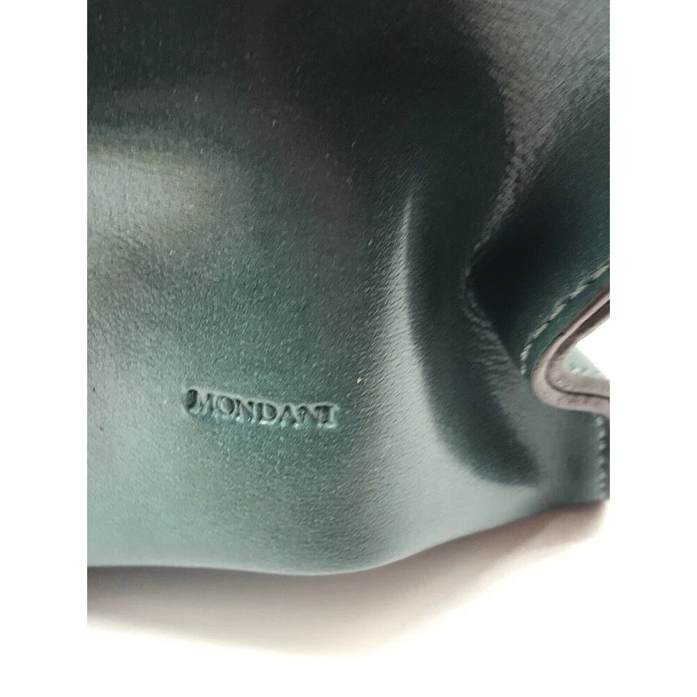 MONDANI New York Faux‎ Leather Handbag Tote Zip Top Teal Blue